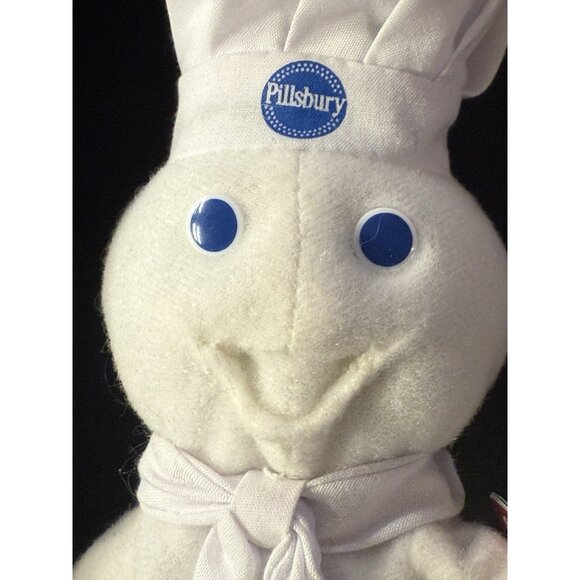 3 Vtg Pillsbury Doughboy Mini 6" Plush Stuffed Bean Bag Doll Toy Holiday - Picture 4 of 10